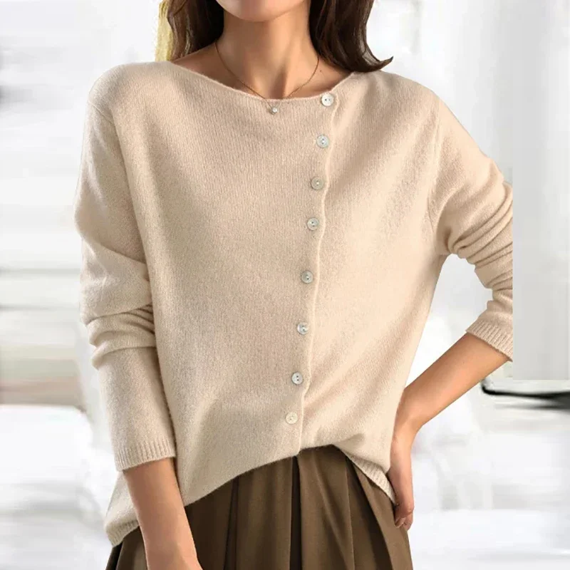 Ladies Cardigan – Soft Knit – Round Neck – Button Closure – Relaxed Fit - Image 4