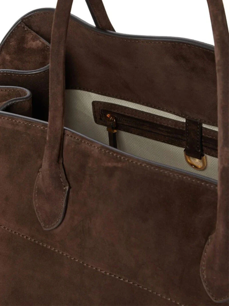 Ladies Handbag - Luxury Suede - Large Structure - Elegant Dome Shape - Functional Design - Image 4